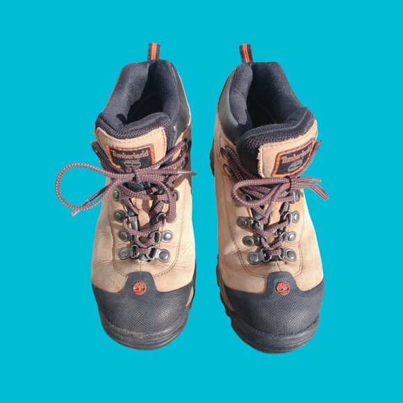 Timberland waterproof genuine brown/tan suede work boots, women's, size 6.5 - Picture 2 of 10